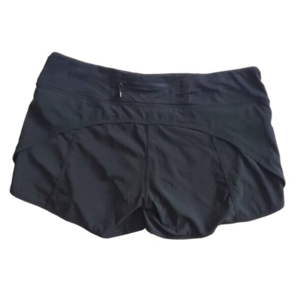Lululemon Turbo Run Black Shorts with Ruffles Size 10 - Picture 4 of 10